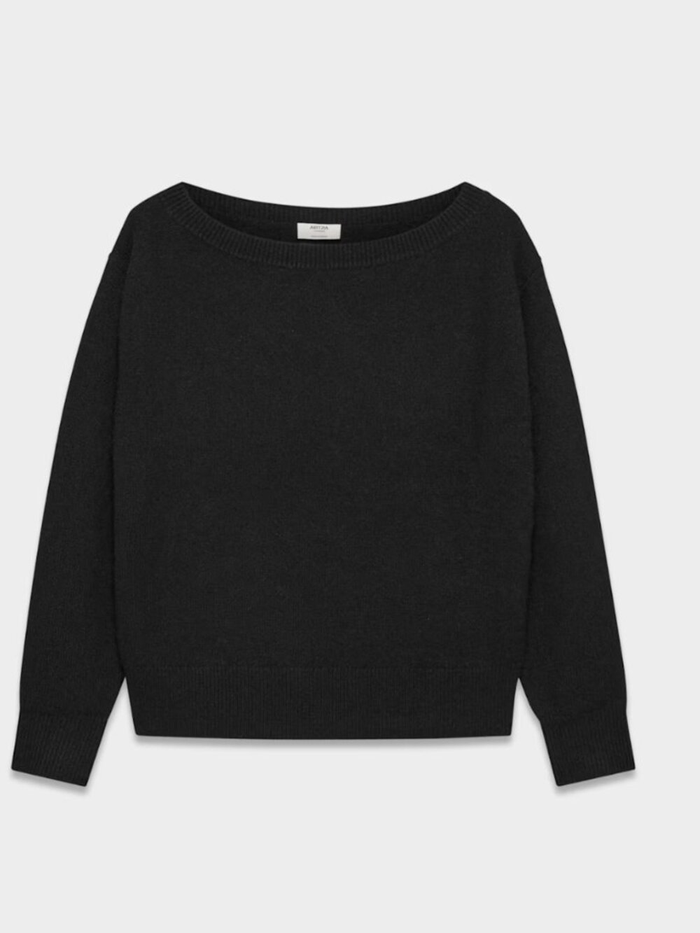 Aritzia Black 100% Cashmere Sweater Boatneck